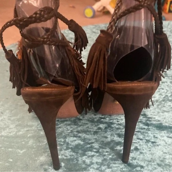 New...Aquazzura Pocohontas Heels❤️👠 - Picture 3 of 5